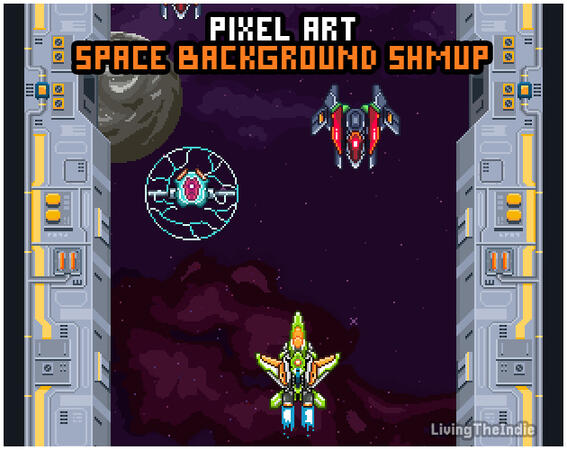 Pixel Space Background SHMUP